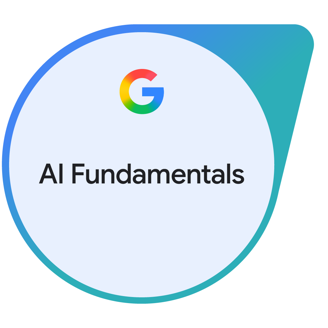Google AI Fundamentals badge earned by Amanda Doggett